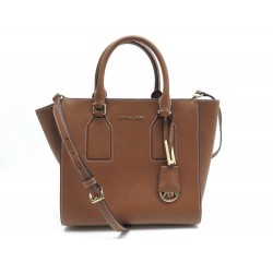 NEUF SAC A MAIN MICHAEL KORS SELBY 30H5GEYS6L BANDOULIERE CUIR MARRON BAG 330€