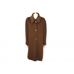 NEUF MANTEAU MAX MARA LONG T38 M EN LAINE CACHEMIRE MARRON COAT BROWN WOOL 2030