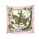 FOULARD HERMES CAVALIER SOIE ROSE 