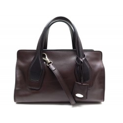 NEUF SAC A MAIN TOD'S CUIR MARRON 