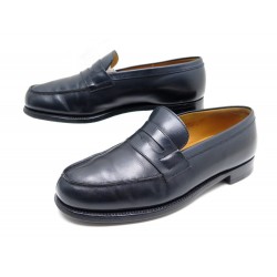 CHAUSSURE JM WESTON MOCASSIN 180 4D 39 CUIR BLEU SHOES LOAFERS BLUE LEATHER 590