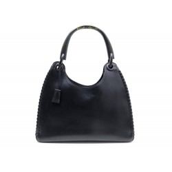 SAC A MAIN GUCCI BAMBOO 106236 EN CUIR NOIR 34CM BLACK HOBO HAND BAG 1200€