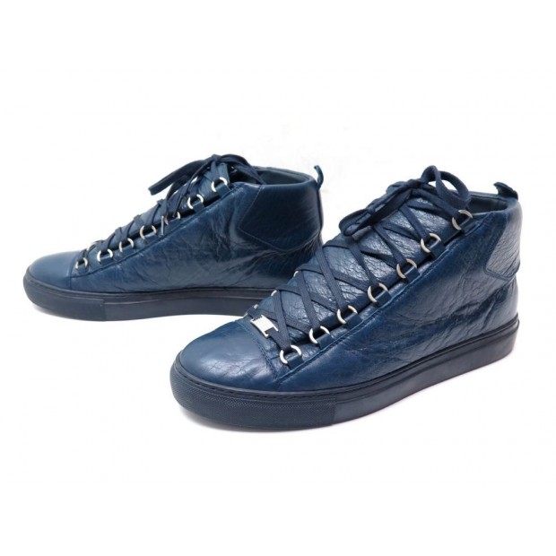 balenciaga blue leather shoes