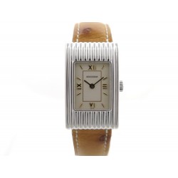 MONTRE BOUCHERON REFLET SMALL WA030501 29 MM QUARTZ EN ACIER ET CUIR WATCH 2780€