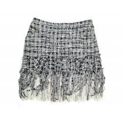 NEUF JUPE CHANEL P23483 42 L EN TWEED NOIR & BLANC BLACK WHITE SKIRT NEW 2500€