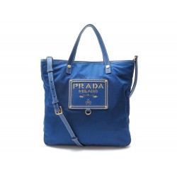 SAC A MAIN PRADA VELA PORTE BANDOULIERE CABAS TOILE BLEU CANVAS TOTE BAG 1050€