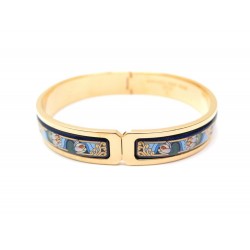 NEUF BRACELET MICHAELA FREY A CLIP T 19 L EMAIL FLEURS DE LOTUS DORE ENAMEL 935€