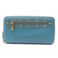 PORTEFEUILLE LOUIS VUITTON LE FABULEUX EN CUIR SUHALI BLEU WALLET BILLFOLD 605€