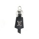 NEUF PORTE CLES LOUIS VUITTON CLOCHE M68020 CUIR NOIR LOGO LEATHER KEY RING 250€