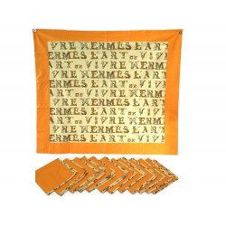 HERMES LOT NAPPE + SERVIETTES ALPHABET III 