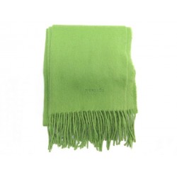 ECHARPE HERMES A FRANGES EN CACHEMIRE VERT GREEN CASHMERE SCARF 445€