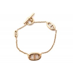 BRACELET HERMES FARANDOLE 16 CM OR JAUNE 18K 13GR CHAINE ANCRE GLENAN GOLD 2310€