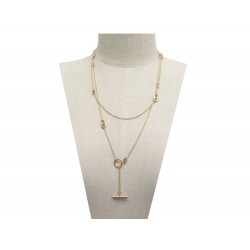 NEUF COLLIER SAUTOIR HERMES FARANDOLE 120CM EN OR JAUNE 18K + SAC NECKLACE 7000€