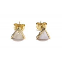 NEUF BOUCLES D'OREILLES POIRAY LOLITA 847126 PIERRE DE LUNE OR 18K EARRINGS 440€