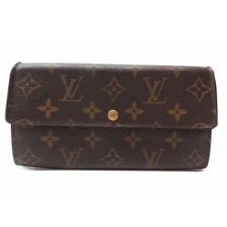 PORTEFEUILLE LOUIS VUITTON SARAH M60531 TOILE MONOGRAM MARRON CANVAS WALLET 475€