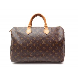 SAC A MAIN LOUIS VUITTON SPEEDY 35 M41107 EN TOILE MONOGRAM MARRON HANDBAG 815€