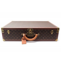 VINTAGE VALISE A MAIN LOUIS VUITTON BISTEN 70 TOILE MONOGRAM MALLE TRUNK 4800