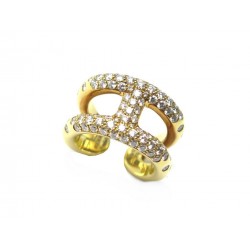 NEUF BAGUE HERMES OSMOSE OR JAUNE ET DIAMANTS 