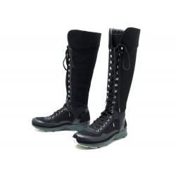 CHAUSSURES BOTTES SNEAKERS CHANEL 40 G30443 SUPERMARKET TWEED NOIR BOOTS 1590€