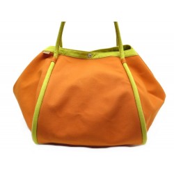 NEUF SAC A MAIN HERMES LINDY DE PLAGE GM EN COTON ORANGE LARGE BEACH HAND BAG