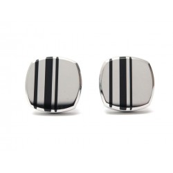 PAIRE DE BOUTONS DE MANCHETTES CHAUMET DANDY EN ACIER STEEL CUFFLINKS 320€