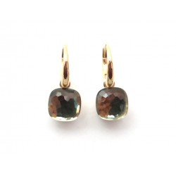 NEUF BOUCLES D'OREILLES POMELLATO NUDO O.B201/O6/PA OR JAUNE PRASIOLITE 2980€