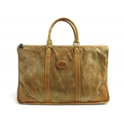 SAC DE VOYAGE A MAIN LONGCHAMP VEAU VELOURS & CUIR 