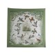 FOULARD HERMES HALTE EN CAMARGUE CARRE 90 EN SOIE VERTE GREEN SILK SCARF 360€