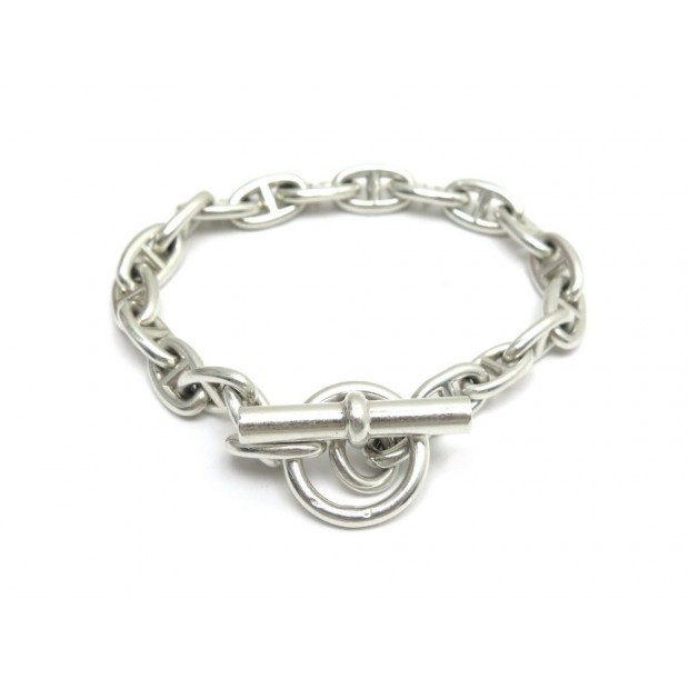 BRACELET HERMES CHAINE D'ANCRE MM 21 LIENS T 20 CM ARGENT 925 41 GR SILVER 925€