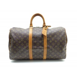 VINTAGE SAC DE VOYAGE A MAIN LOUIS VUITTON KEEPALL 45 MONOGRAM TRAVEL BAG 990€