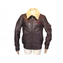 BLOUSON CHEVIGNON CUIR PEAU LAINNE S 