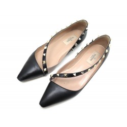 CHAUSSURES VALENTINO ROCKSTUD 37 CUIR NOIR 