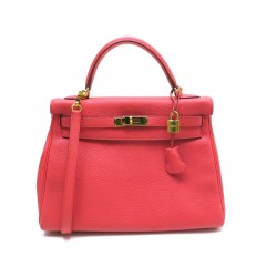 NEUF SAC A MAIN HERMES KELLY II 32 EN CUIR TAURILLON CLEMENCE BOUGAINVILLIER BAG