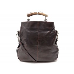 SAC A MAIN YVES SAINT LAURENT MOMBASA CUIR MARRON 