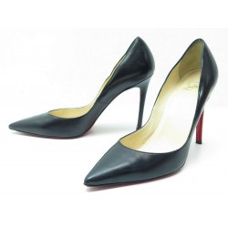 CHAUSSURES CHRISTIAN LOUBOUTIN PIGALLE 40 ESCARPINS CUIR NOIR PUMP SHOES 545€