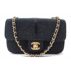 NEUF SAC A MAIN CHANEL MINI TIMELESS GALUCHAT NOIR 