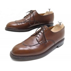 CHAUSSURES JM WESTON DEMI CHASSE DERBY 598 9.5C 43 EN CUIR MARRON SHOES 750€