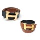 CEINTURE HERMES BOUCLE H CUIR REVERSIBLE T85 