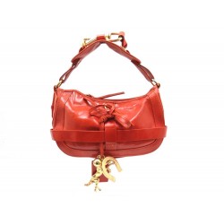 SAC A MAIN CHLOE KERALA 27 CM EN CUIR ORANGE ATTRIBUTS METAL DORE HAND BAG 1150€