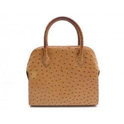 SAC A MAIN SALVATORE FERRAGAMO EN CUIR D'AUTRUCHE GOLD 