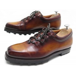 NEUF CHAUSSURES BERLUTI HIKING BOOTS SPORT 9 43 CUIR MARRON LEATHER SHOES 1400€