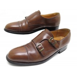 CHAUSSURES JM WESTON MOCASSINS 537 DOUBLE BOUCLE 6.5C 40.5 CUIR MARRON 850€