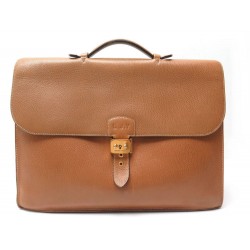 SACOCHE HERMES SAC A DEPECHES CARTABLE EN CUIR TAURILLON GOLD BRIEFCASE 5800€