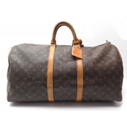 VINTAGE SAC DE VOYAGE A MAIN LOUIS VUITTON KEEPALL 55 TOILE MONOGRAM BAG 1080€