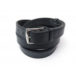 NEUF CEINTURE HERMES ETRIVIERE DOUBLE TOUR CUIR NOIR 