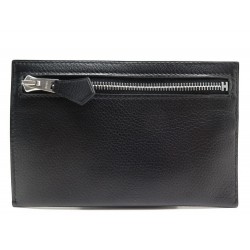 NEUF PORTE CARTES HERMES EN CUIR TAURILLON CLEMENCE NOIR BLACK CARD HOLDER 390€