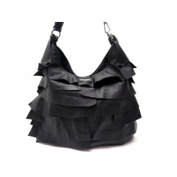  NEUF SAC A MAIN YVES SAINT LAURENT SAINT TROPEZ 121634 EN CUIR NOIR PURSE 960