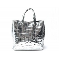 SAC A MAIN YVES SAINT LAURENT 188651 RASPAIL MIRROR CROC FACON CROCO ARGENT 950€