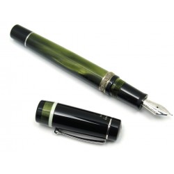 NEUF STYLO A PLUME DELTA PASSION EN RESINE KAKI OR 14K FOUNTAIN PEN 340€