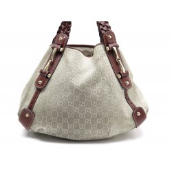 SAC A MAIN GUCCI PELHAM 137621 PORTE EPAULE DAIM ET CUIR MONOGRAMME PURSE 1380